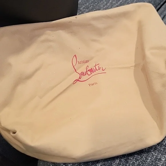 Christian LouBoutin Black and Red Tote Bag with Pouch - Picture 4 of 6